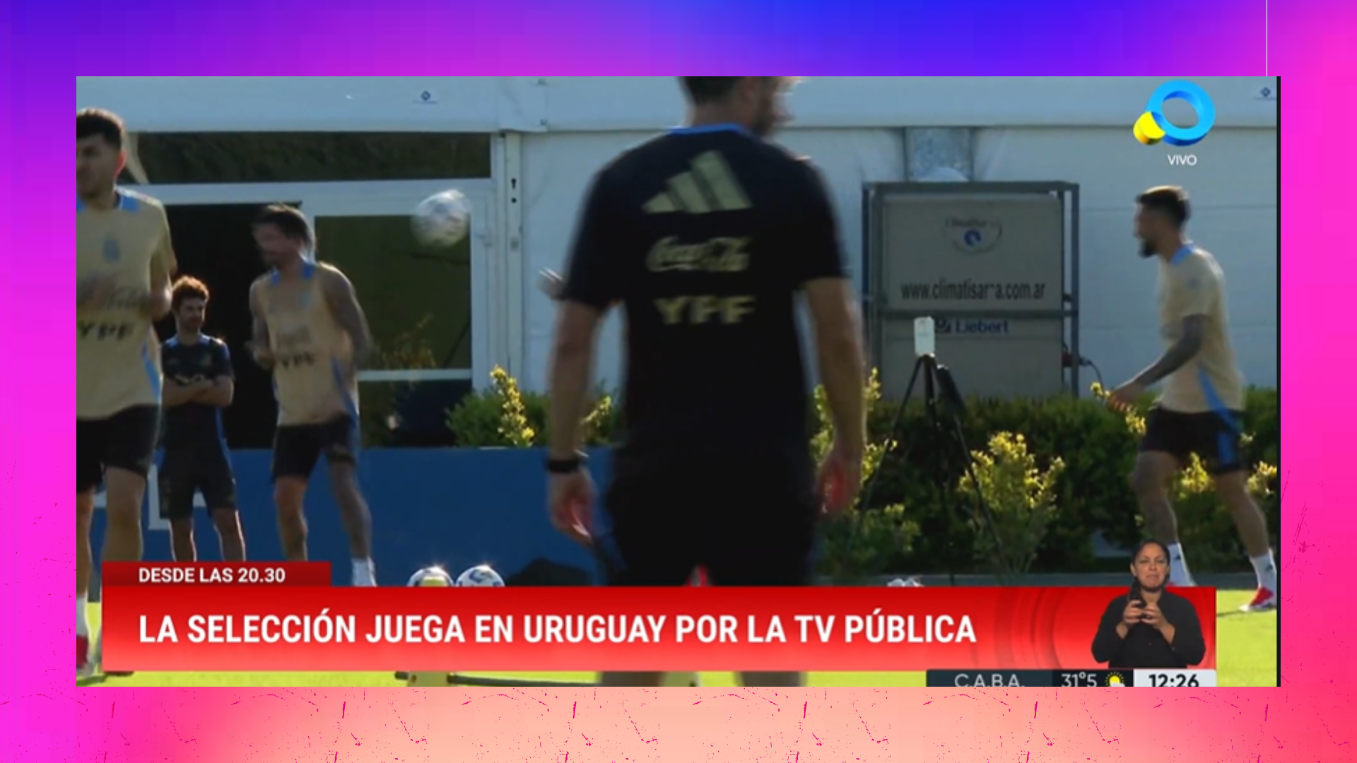 Ejemplo de inserciónd de caja de intérprete en Lengua de Señas Argentina
